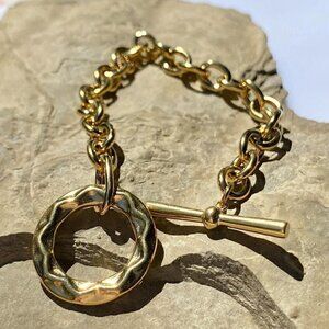 💙 Gold Plated Stainless Steel Cable Chain Bracelet